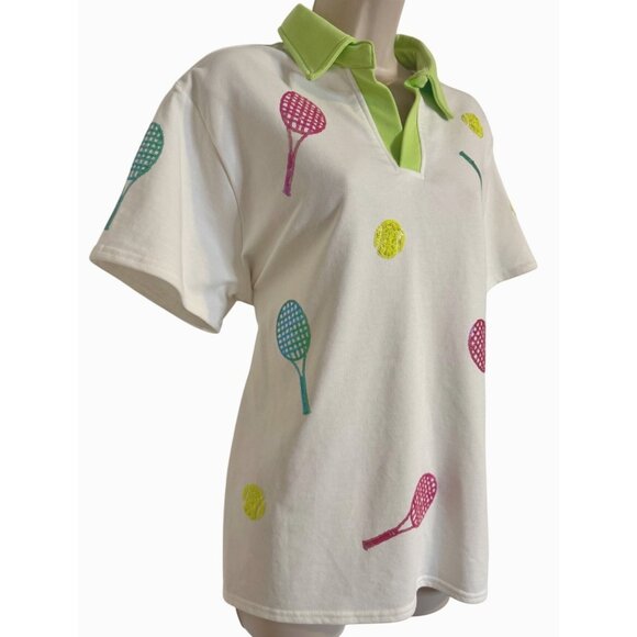 Fantastic Fawn Tennis Pickleball Polo Shirt Size Medium NWOT - Picture 9 of 9